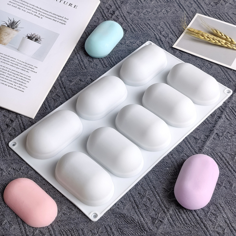 8 lygių tablečių 388 fudge silikoninė forma putėsių pyragui kepti, prancūziško deserto forma