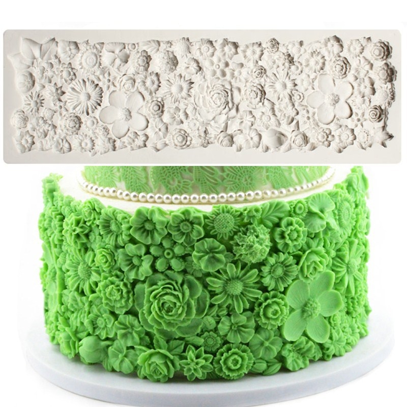 Suur reljeefne reljeefvorm pika ribaga fondant DIY kook, kodukaunistamise silikoonvorm