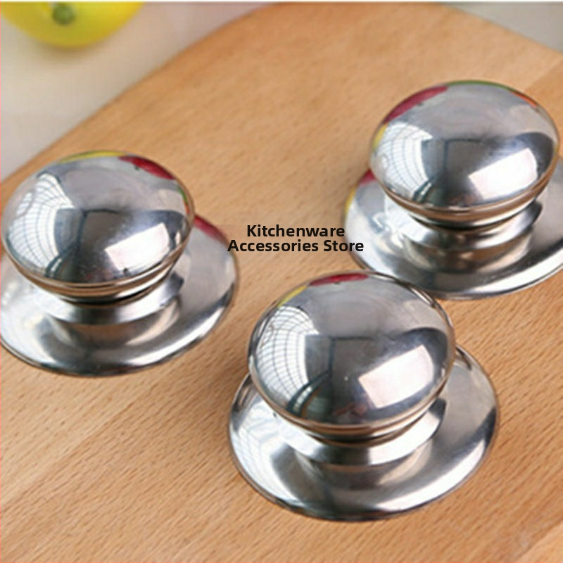 Дръжка за капак на тенджера от неръждаема стомана, универсална капачка за тенджера, предпазваща от изгаряне, копче за капак на тенджера от стъклен материал, аксесоари за капак на тенджера, топчета за тенджера