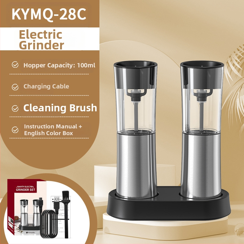 Производителите на Yuole могат да добавят LOGO кухненски артефакт трансгранична тенджера за готвене от неръждаема стомана с черен пипер, електрическа мелачка за пипер