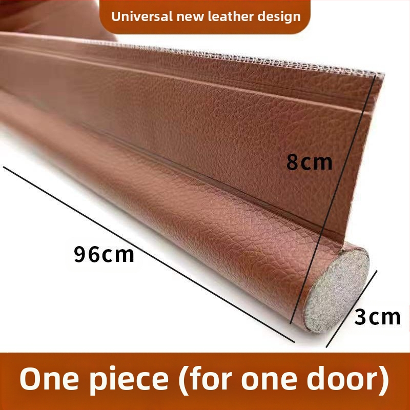 Универсална едностранна уплътнителна лента за долната част на вратата, ветроустойчив стикер, шев на вратата, устойчив на насекоми, кожена самозалепваща се лента за звукоизолация с кукички и примки, доставка на фабрика