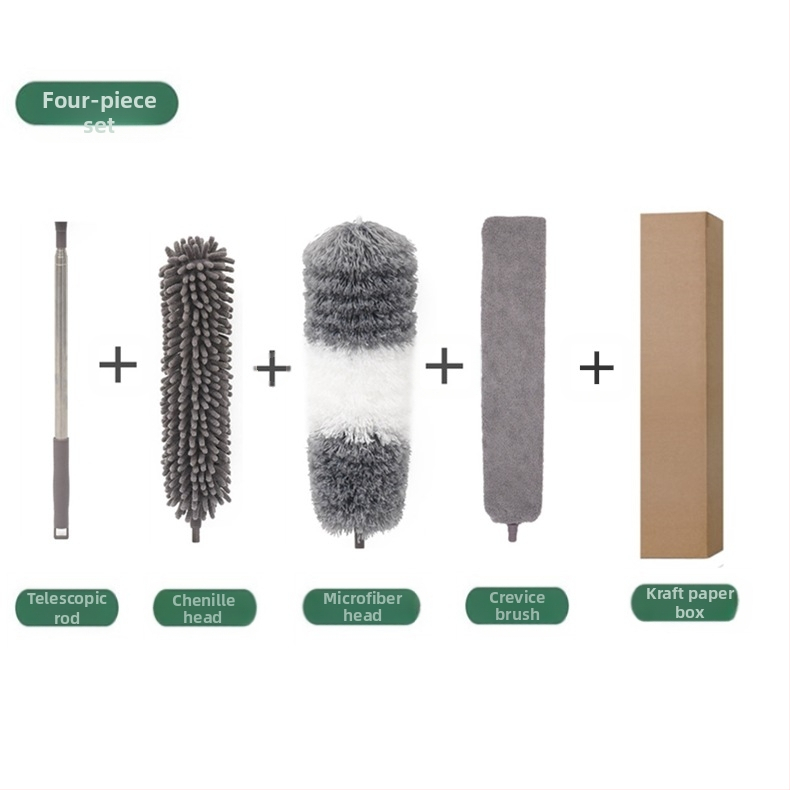 Gamykloje naujas vienpolis dvigalvis mikropluošto prailgintas šenilinis dulkių šepetys luboms valyti