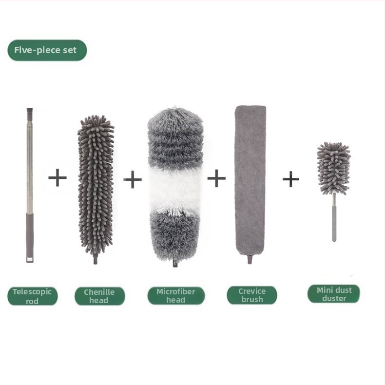 Gamykloje naujas vienpolis dvigalvis mikropluošto prailgintas šenilinis dulkių šepetys luboms valyti