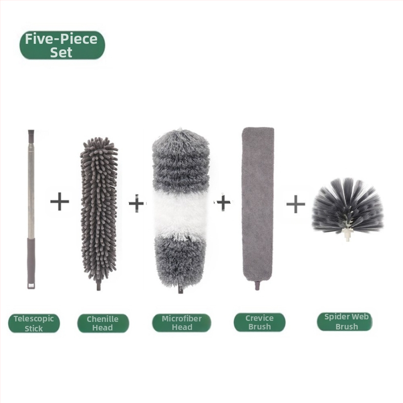 Gamykloje naujas vienpolis dvigalvis mikropluošto prailgintas šenilinis dulkių šepetys luboms valyti