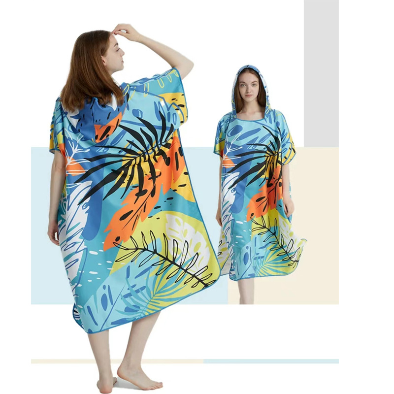 Didmeninė prekyba dvipusiu aksominiu, greitai džiūstančiu, suaugusiems skirtu, spausdintu vonios rankšluosčiu, sugeriančiu chalatu, keičiamu paplūdimio chalatu.