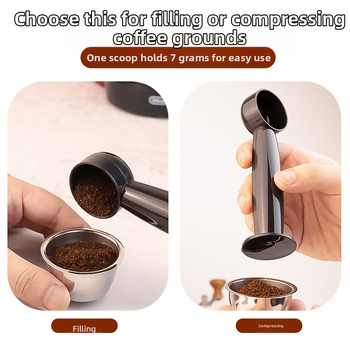 Tinka „Nestlé“ kavos kapsulių aparatui, galima perdirbti kavą, 20 ml dvigubos paskirties kavos miltelių šaukštelis su ilgu rankena.