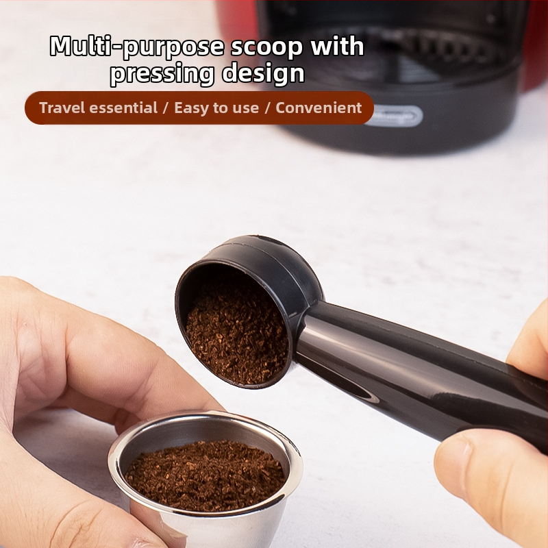 Подходяща за кафемашина Nestle с капсули, може да се рециклира кафе 20 мл с двойно предназначение, лъжичка с дълга дръжка, лъжичка за кафе на прах.