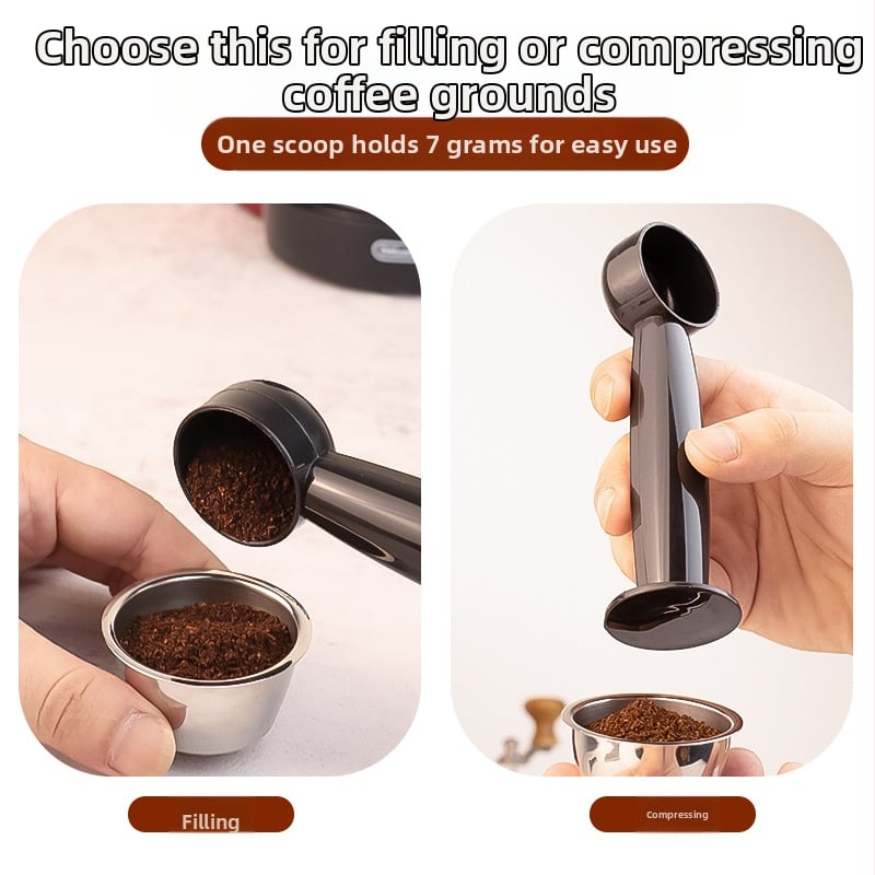 Подходяща за кафемашина Nestle с капсули, може да се рециклира кафе 20 мл с двойно предназначение, лъжичка с дълга дръжка, лъжичка за кафе на прах.