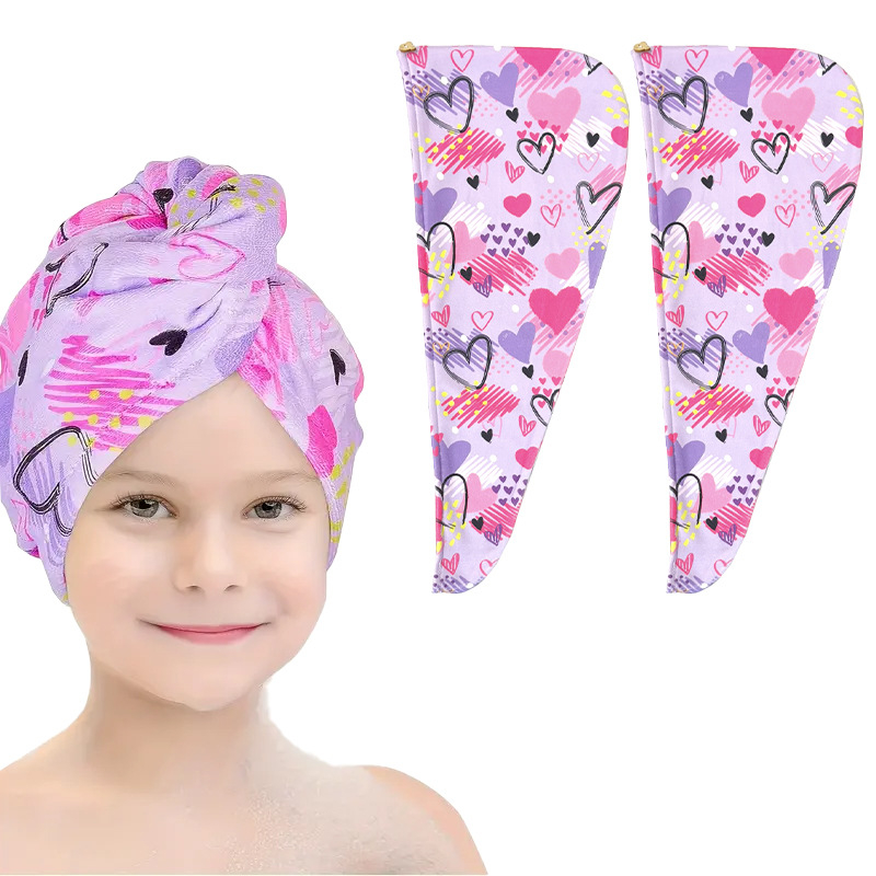 Vaikiška plaukų džiovinimo kepuraitė, sustorinta, vandenį sugerianti, greitai džiūstanti, minkšta plaukų džiovinimo rankšluostis, mikropluošto turbanas, miela kūdikio sutiktuvių kepuraitė
