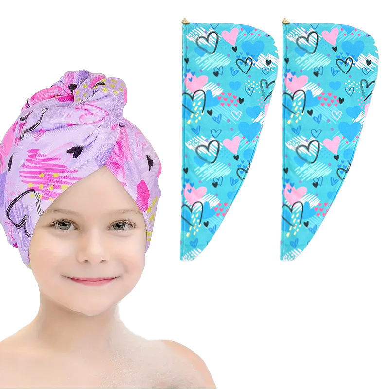 Vaikiška plaukų džiovinimo kepuraitė, sustorinta, vandenį sugerianti, greitai džiūstanti, minkšta plaukų džiovinimo rankšluostis, mikropluošto turbanas, miela kūdikio sutiktuvių kepuraitė