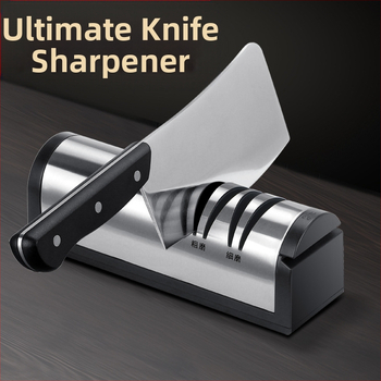 Hulgimüük laadimisega roostevabast terasest Whetstone täisterasest noateritaja käärid köögitööriistad automaatne USB noaveski