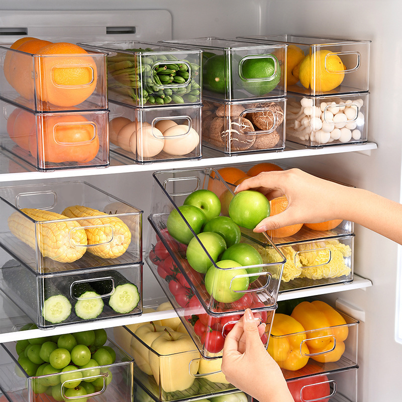 Kutija za pohranu u hladnjaku, prozirna torba za jaja, voće i povrće, zamrzivač, zatvorena kutija, organizacija kuhinje, artefakt
