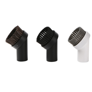 Juodas dulkių siurblio apvalus šepetys, mišraus arklio plaukų, PP plaukų valymo šepetys, apvalus plaukų šepetys, 32 mm