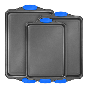 Διασυνοριακό σε απόθεμα ταψί φούρνου από ανθρακούχο χάλυβα, οικιακό αντικολλητικό ορθογώνιο ταψί ψησίματος κέικ με λαβή, χονδρική πώληση εργαλείων ψησίματος