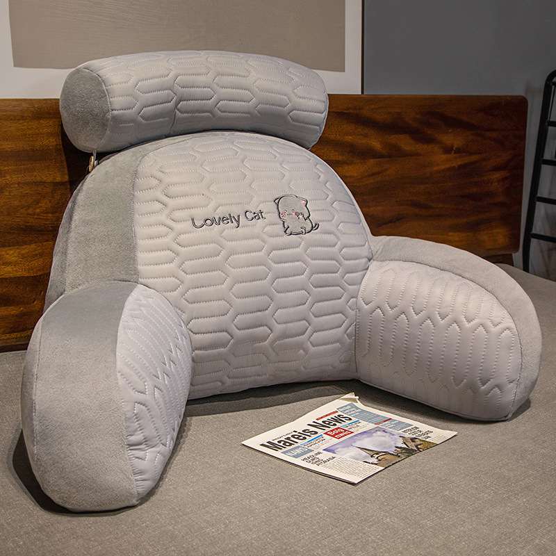 LaTeX voodipehmendus pehme kott vöötoe padi suur seljatugi diivanipadi voodi eemaldatav ja pestav mängimine mobiiltelefoni lugemine