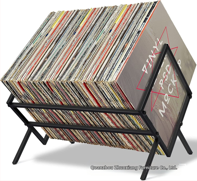 Прост железен настолен стелаж за съхранение на плочи Креативен офис книжарница, списание, вестник, стелаж за CD плочи