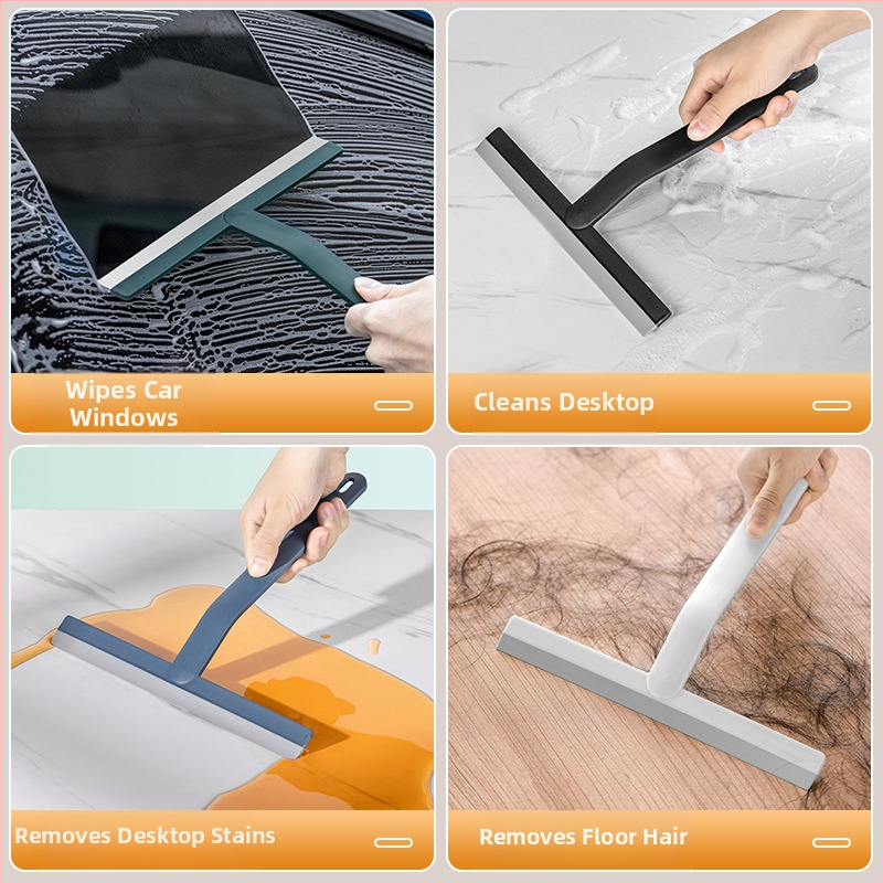 Избършете стъклени артефакти Домакински двустранен стъргалка за стъкло Многофункционално измиване на стъклени чистачки Инструмент за почистване на прозорци