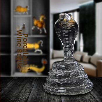 Dvylikos zodiako gyvatės formos aukšto borosilikatinio stiklo amatų vyno butelis, gyvūnų alkoholio butelis, tuščias vyno butelis, raudono vyno butelis, zodiako vyno butelis