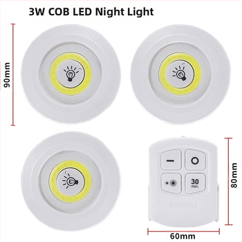 Juhtmevaba puldiga öölamp LED-loominguline minivalgusti majapidamiskapi valgusti üks lohistamine kolm avariivalgustit