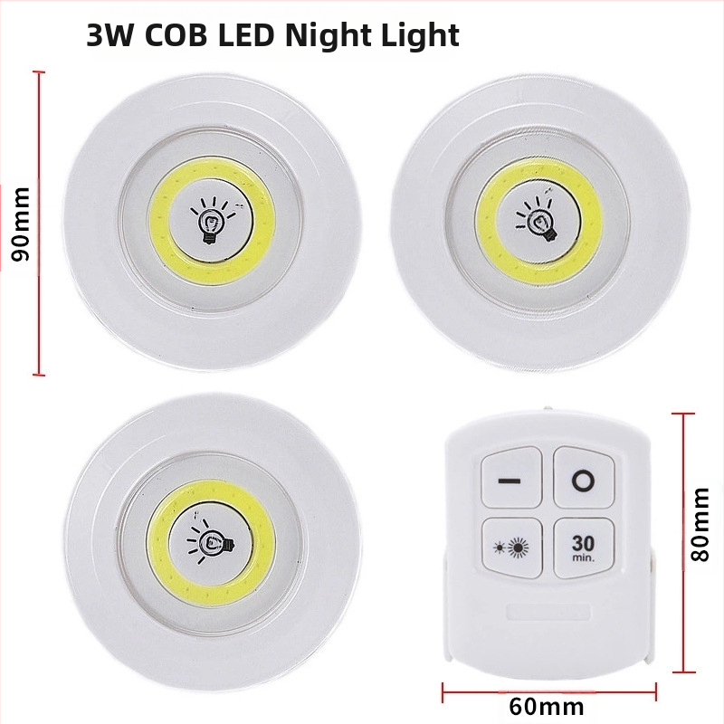 Bezdrôtové diaľkovo ovládané nočné svetlo pri posteli, LED kreatívne mini svetlo do domácnosti, núdzové svetlo s jedným potiahnutím a tromi ťahmi