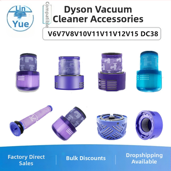Tinka „Dyson“ dulkių siurblių priedams V6V7V8V10V11V11V12V15 DC38 priekinis ir galinis filtro elementas filtro tinklelis