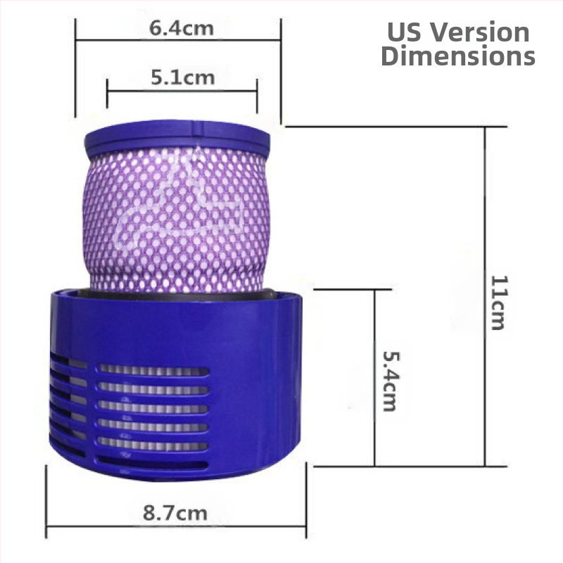 Tinka „Dyson“ dulkių siurblių priedams V6V7V8V10V11V11V12V15 DC38 priekinis ir galinis filtro elementas filtro tinklelis