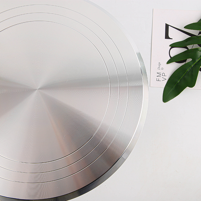 Alumiiniumisulamist kooki pöördlaud, kookide kaunistamise laud, majapidamises kasutatavad küpsetusvahendid, isetegemise libisemisvastane määrdumisvastane 10-tolline kaunistav pöördlaud