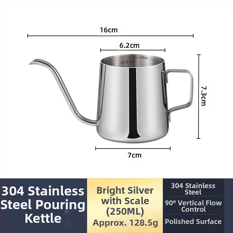 Nerūdijančio plieno kavos virimo aparatas, mini kavos virimo aparatas, juodas teflono plonas kavos virimo aparatas