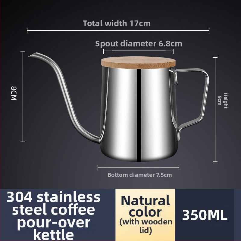 Nerūdijančio plieno kavos virimo aparatas, mini kavos virimo aparatas, juodas teflono plonas kavos virimo aparatas