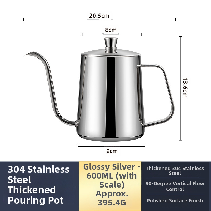 Nerūdijančio plieno kavos virimo aparatas, mini kavos virimo aparatas, juodas teflono plonas kavos virimo aparatas