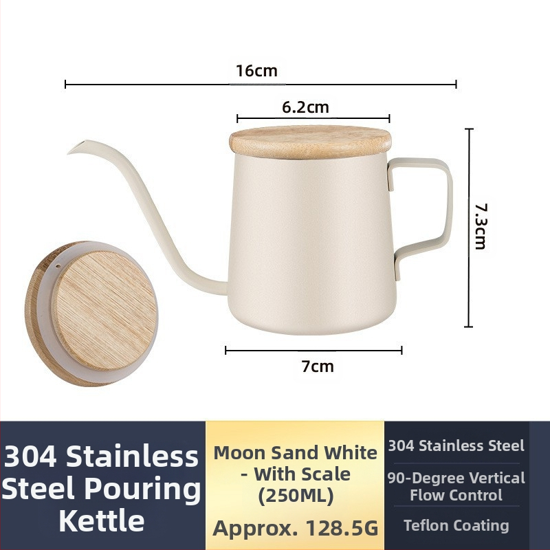 Nerūdijančio plieno kavos virimo aparatas, mini kavos virimo aparatas, juodas teflono plonas kavos virimo aparatas