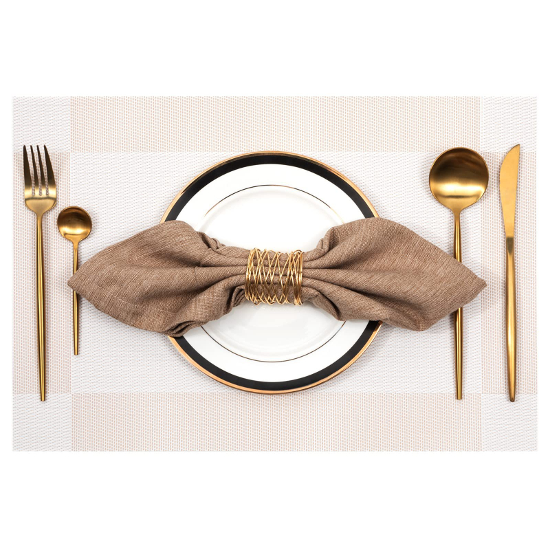 Pārrobežu noliktavā pieejams Teslin Western galda paliktnis, PVC izolēts galda paliktnis, taisnstūrveida, vienkāršs, mājsaimniecības vienreizlietojamais šķīvju paliktnis