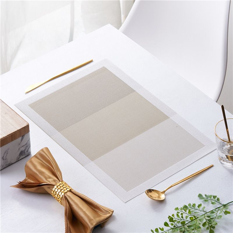 Pārrobežu noliktavā pieejams Teslin Western galda paliktnis, PVC izolēts galda paliktnis, taisnstūrveida, vienkāršs, mājsaimniecības vienreizlietojamais šķīvju paliktnis