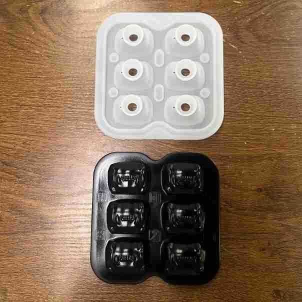 Mielas kačių ledo padėklas, 4 dalių maistinės kokybės silikoninis ledo formelis, viskio vyno ledo ritulys, sandėlyje, didmeninė prekyba