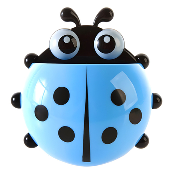 „Ladybug“ dantų pastos stovas, daugiafunkcis, mielas animacinis filmas, galingas siurbimo puodelio laikymo stovas, dantų šepetėlis be pramušimo, dantų pasta, visas plaukų tinklas