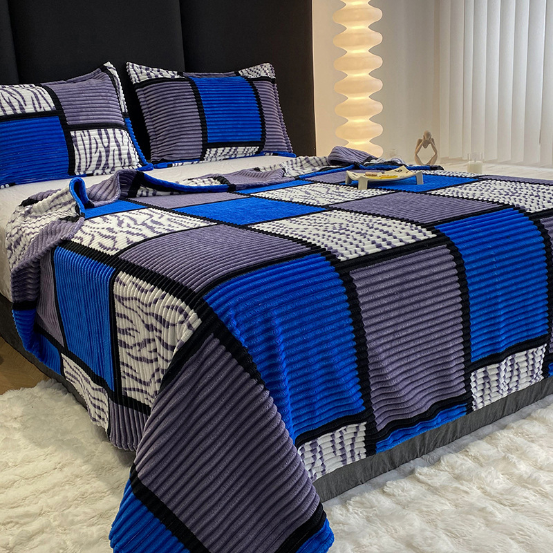 2025 m. nauja spausdinta geometrinė kvadratinė daugiafunkcinė antklodė pieno aksominė užvalkalo antklodė kasdienė biuro plona antklodė žiemai