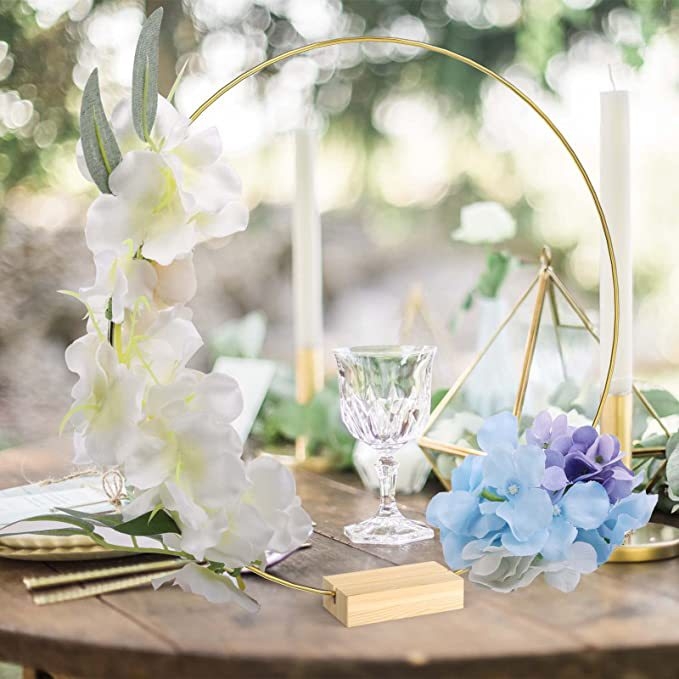 10 metalinių geležinių žiedų girlianda + 10 medinių pagrindų „Pasidaryk pats“ vestuvių stalo dekoracija girliandų amatai