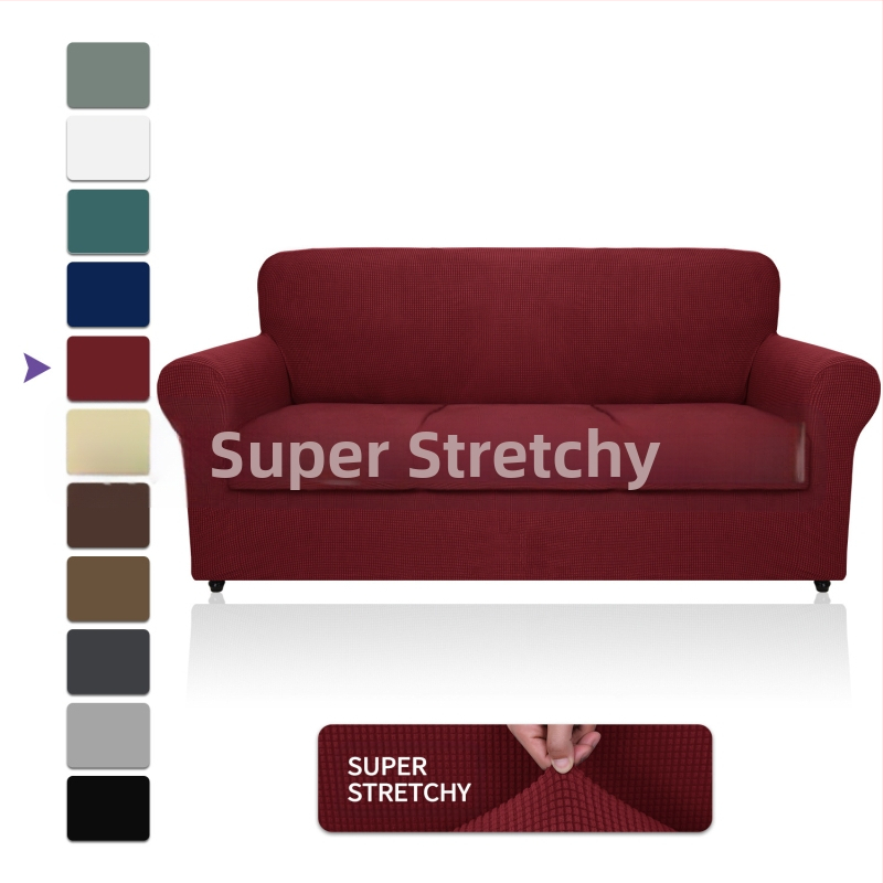 Didmeninė prekyba „Amazon“ vilnos sofos užvalkalu, visa apimančiu elastingu, sustorėjusiu, vientisos spalvos sofos pagalvėlės užvalkalu, „Four Seasons“ audiniu.