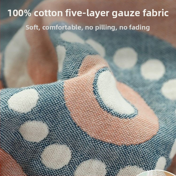 Tarpvalstybinė grynos medvilnės skalbta penkių sluoksnių sustorinta rankšluosčių antklodė iš medvilnės, keturių metų laikų rankšluosčių antklodė, vasarinė antklodė su oro kondicionieriumi