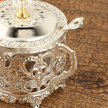 Kūrybinė interneto įžymybių tuščiavidurio dizaino cukraus puodelio prieskonių dėžutė, lengva, prabangi virtuvės druska, MSG prieskonių indas, metalinis baltojo cukraus indas su dangteliu