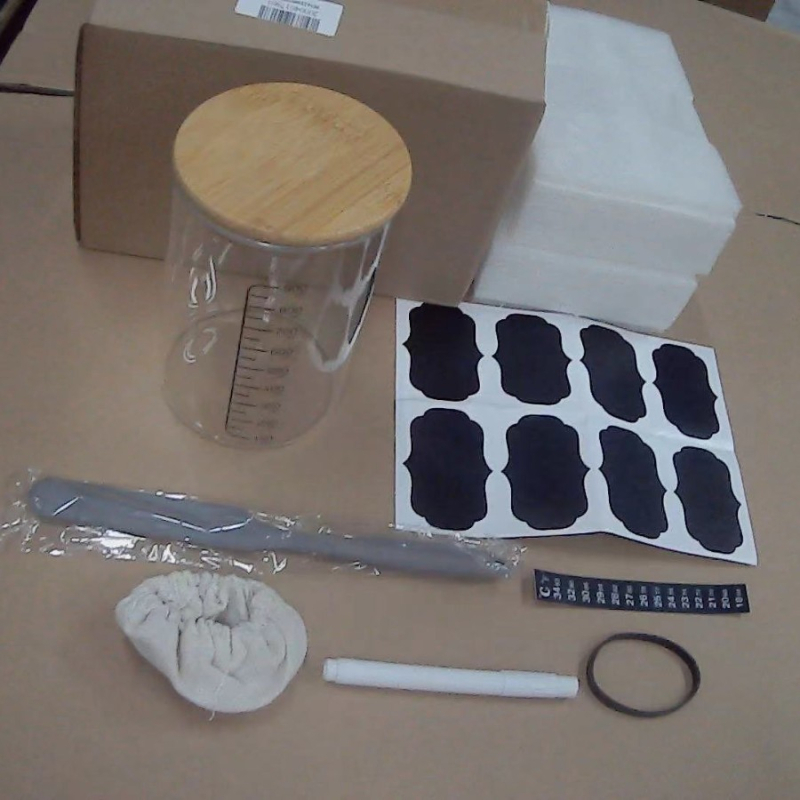 Didelio borosilikato 32oz raugintos duonos permatoma mielių Petri lėkštelė, kryžminė fermentuotos tešlos duonos kepimo reikmenų sandarus stiklainis