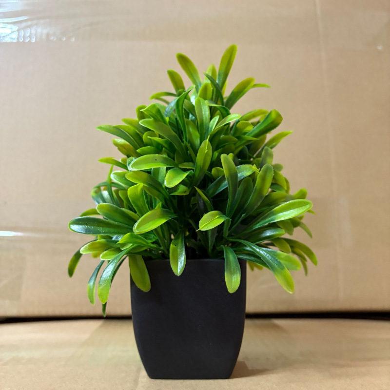 Lan Xinfang mākslīgie podos augi, zaļie augi, mājas darbvirsmas rotājumi, pundurkociņš, plastmasas mākslīgie ziedi