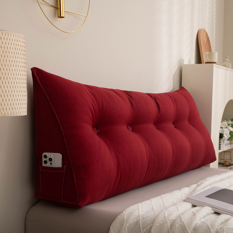 Dviejų spalvų kanapių lovos pagalvėlė, tatami atlošas, paprastas modernus miegamojo lovos pagalvėlė, minkštas krepšys, sofa, juosmens apsaugos pagalvėlė, lovos pagalvėlė