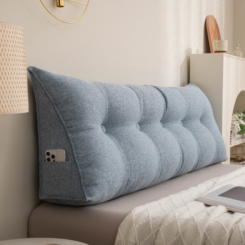 Dviejų spalvų kanapių lovos pagalvėlė, tatami atlošas, paprastas modernus miegamojo lovos pagalvėlė, minkštas krepšys, sofa, juosmens apsaugos pagalvėlė, lovos pagalvėlė