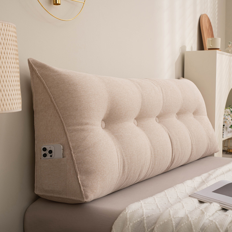 Dviejų spalvų kanapių lovos pagalvėlė, tatami atlošas, paprastas modernus miegamojo lovos pagalvėlė, minkštas krepšys, sofa, juosmens apsaugos pagalvėlė, lovos pagalvėlė