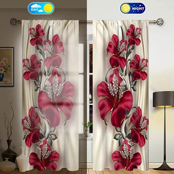 2 vnt. naujos prabangios deimantinės rožės skaitmeninės spausdinimo užuolaidos miegamojo svetainės studijai