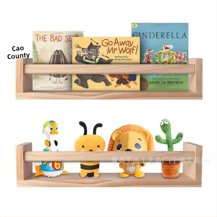 Дървена стелаж за съхранение на подправки за дома, окачена на стена, без перфоратор, обикновен дървен стелаж