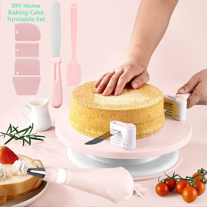 Неплъзгаща се въртяща се маса за торта, декорираща маса, костюм за торта, въртяща се маса за торта, инструменти за печене „Направи си сам“