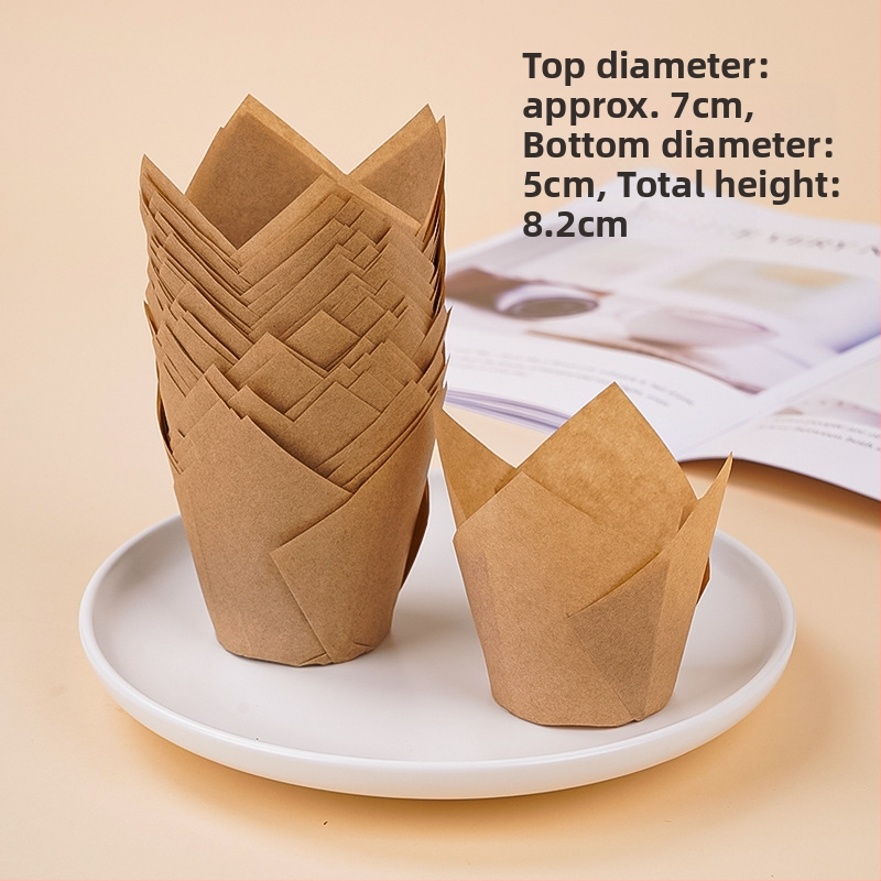 Tulbipaberist tass Amazoni kuummüügis olev koogihoidja leegi tass muffinikoogi küpsetamiseks mõeldud õlikindel paberihoidja tehase hulgimüük