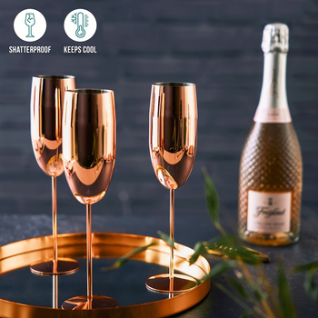 Američka čaša za šampanjac od nehrđajućeg čelika s podlogom, metalna kreativna čaša za koktele, visoka čaša za šampanjac od 250 ml